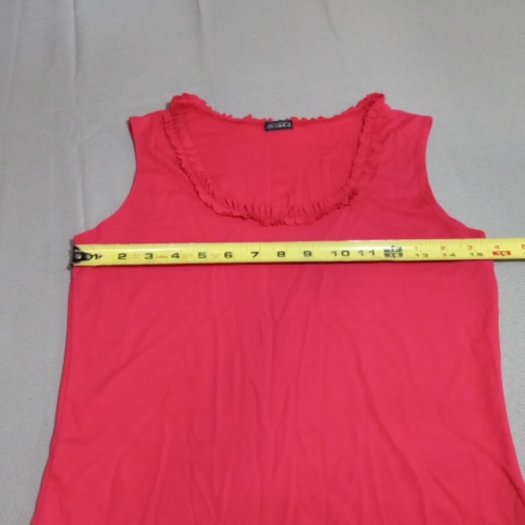 Esoterica Red Ruffled Sleeveless Top - Picture 5 of 6